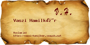 Vaszi Hamilkár névjegykártya